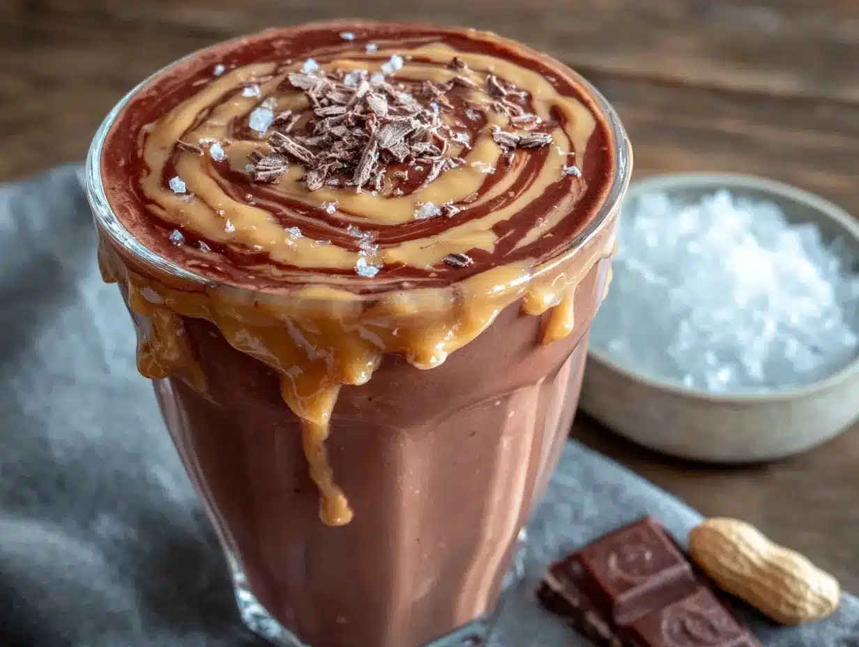 chocolate peanut butter protein shake preparation steps