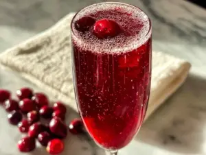 cranberry champagne cocktail - featured image