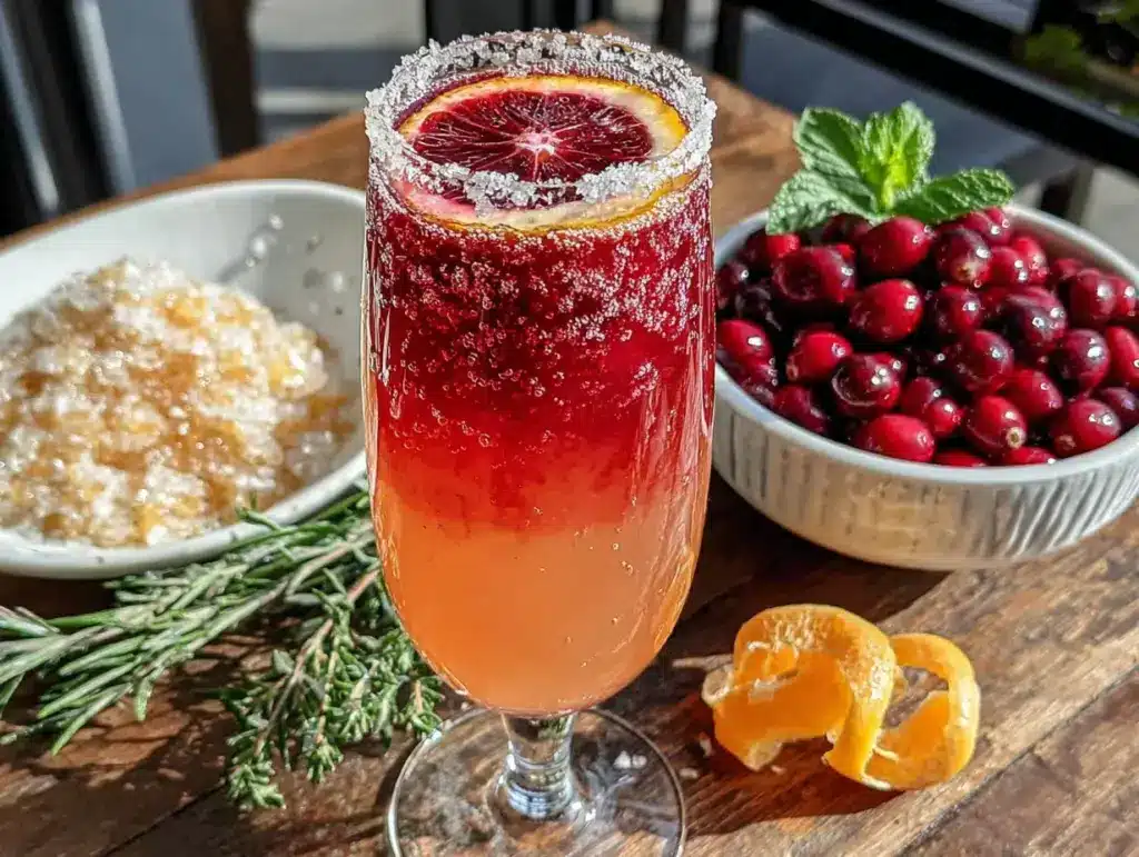 cranberry orange mimosa bar - featured image