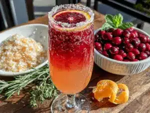 cranberry orange mimosa bar - featured image