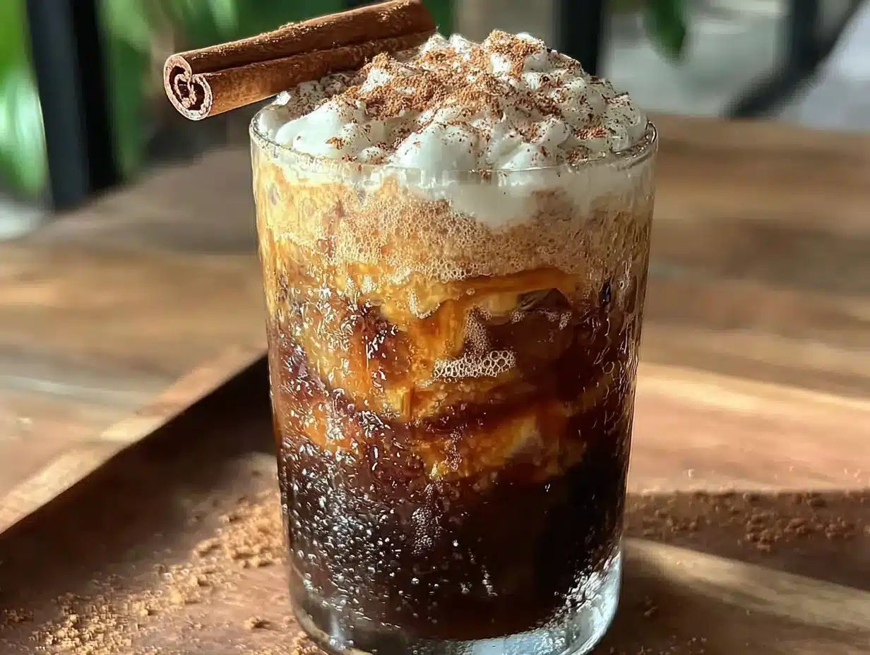 Creamy Cinnamon Dolce Cold Foam Coffee preparation steps