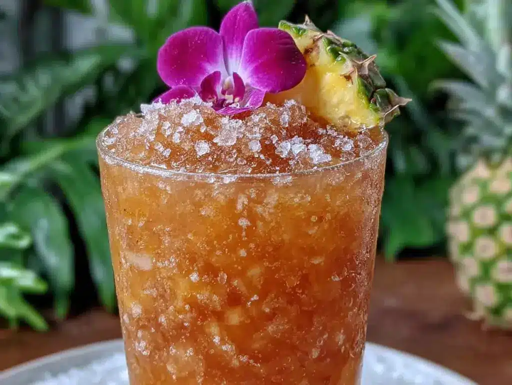 creamy coconut pineapple rum painkiller - featured image