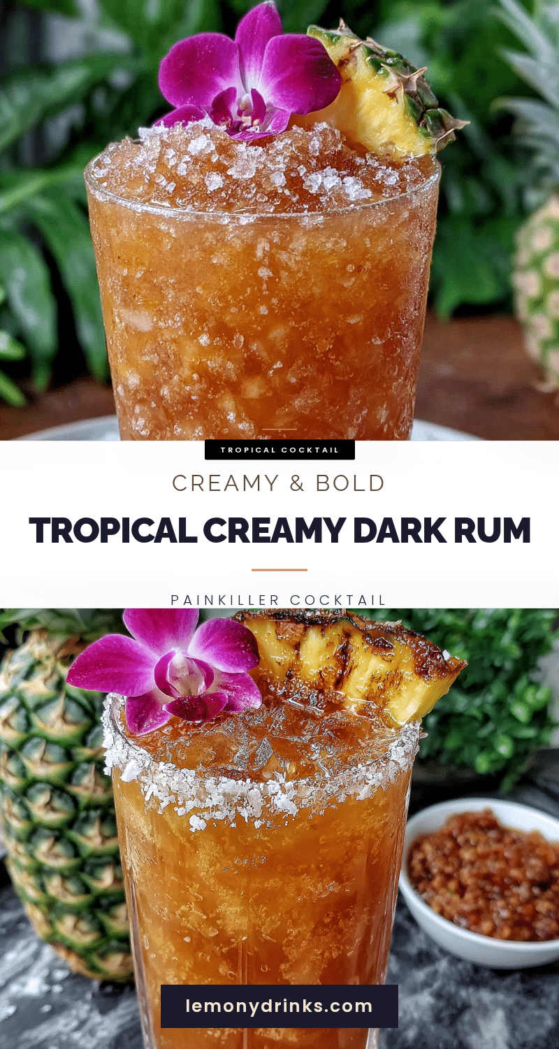 creamy coconut pineapple rum painkiller recipe
