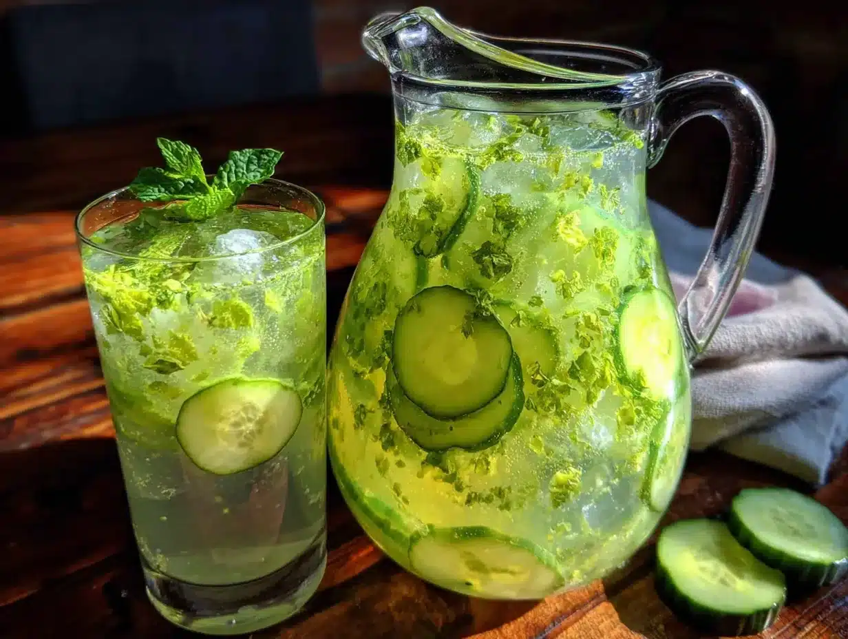 cucumber mint electrolyte water preparation steps