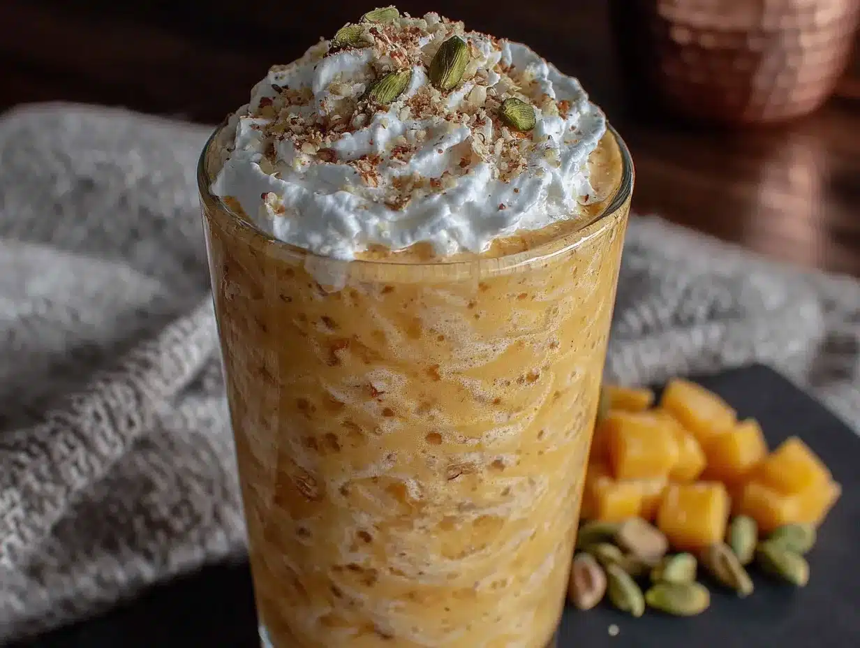 frozen mango lassi preparation steps
