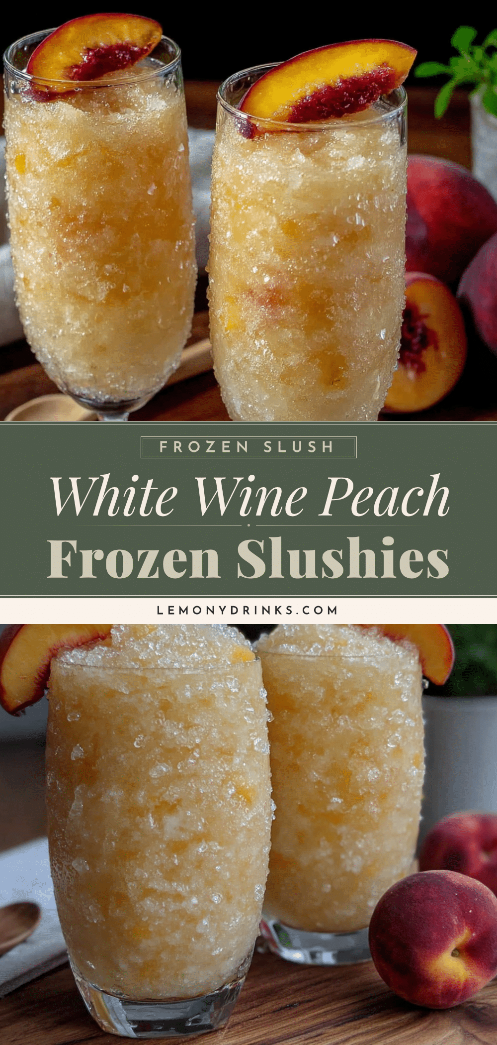 frozen white wine peach slushies recipe