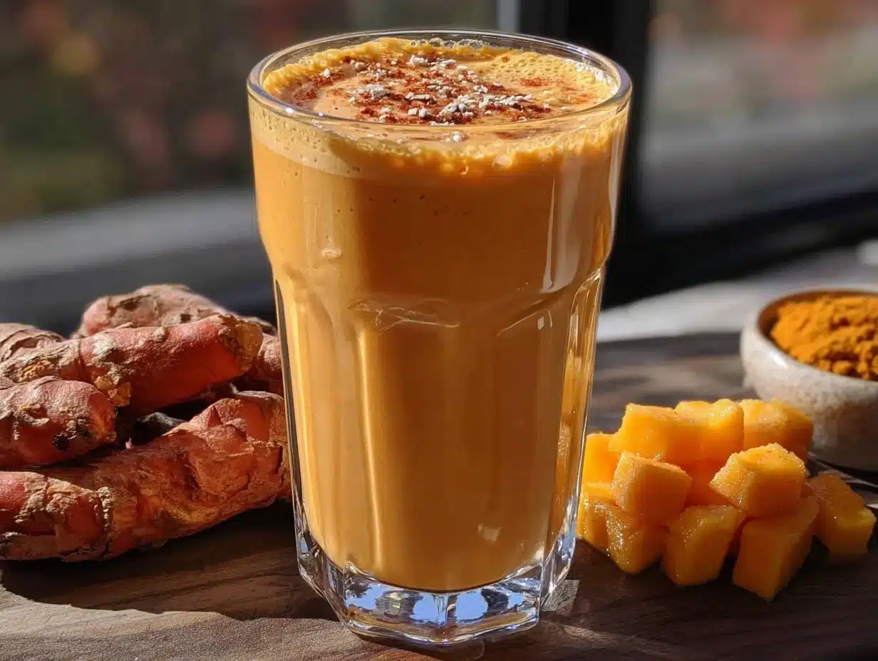 golden mango turmeric smoothie - featured image