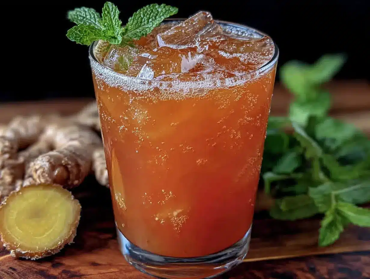 Honey Ginger Scotch Smash preparation steps
