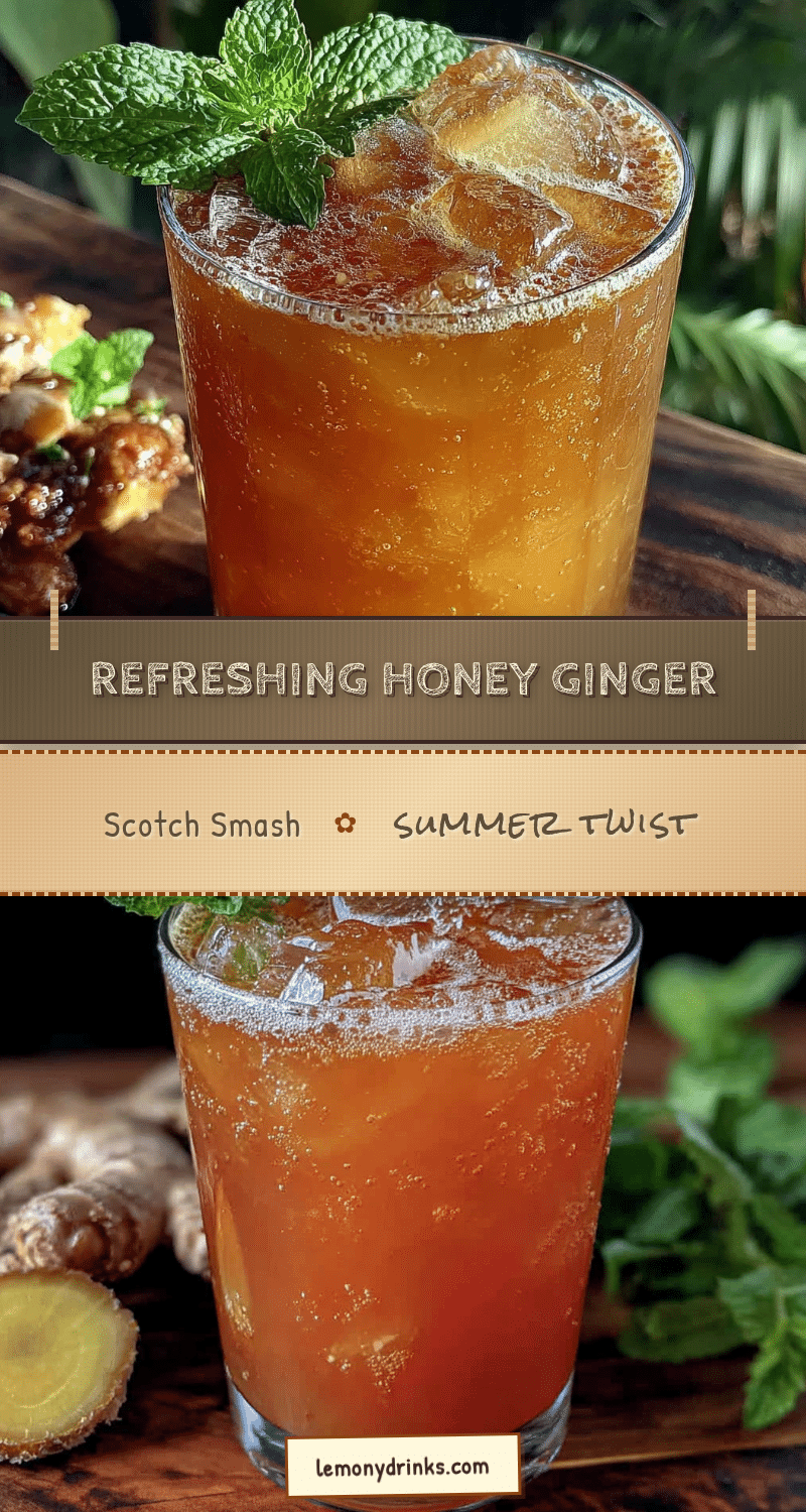 Honey Ginger Scotch Smash recipe