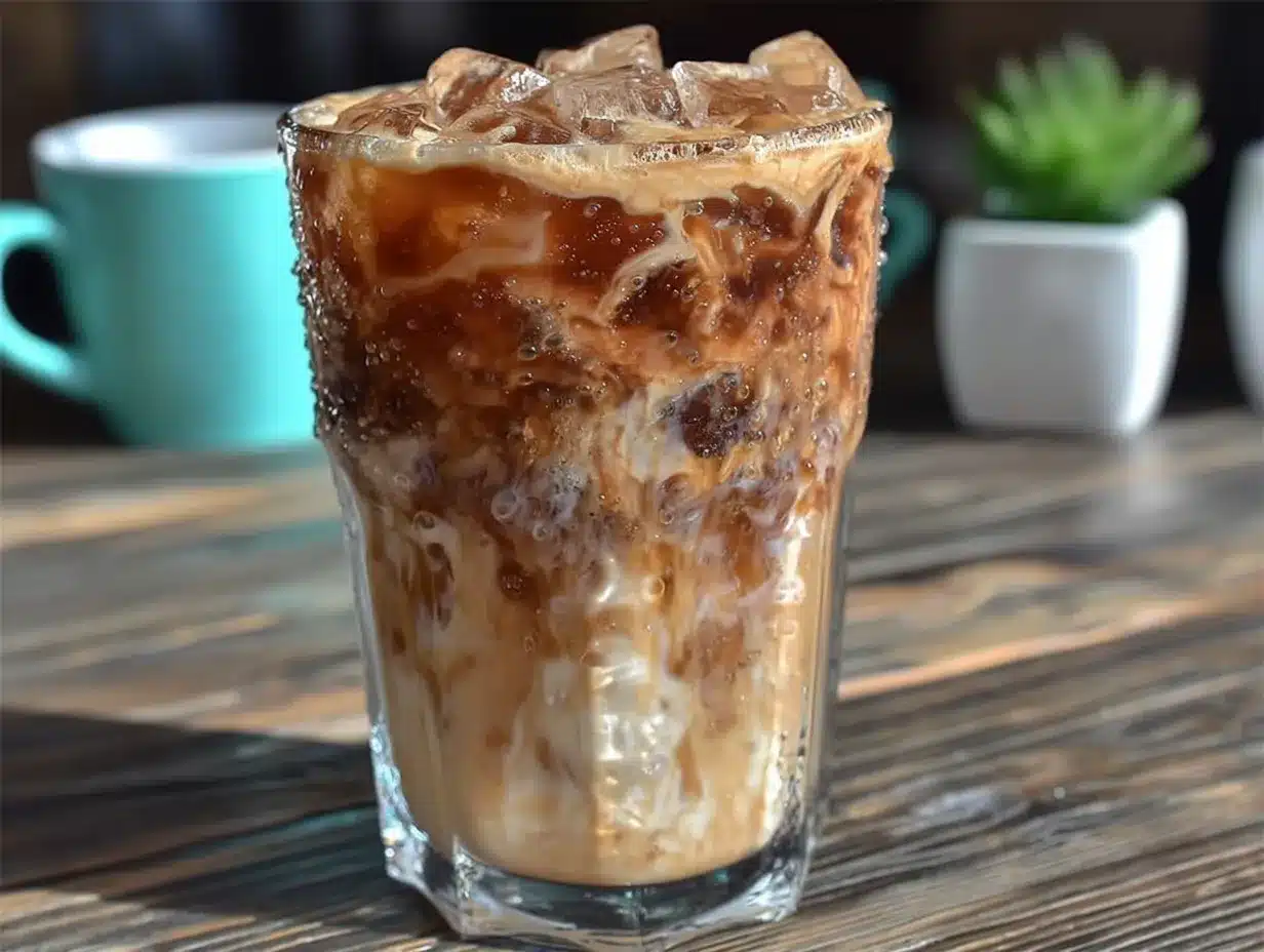 iced brown sugar oat milk shaken espresso preparation steps