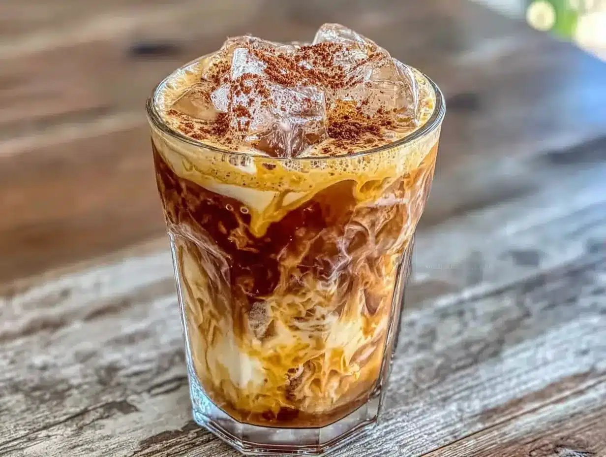 iced vanilla oat milk latte preparation steps