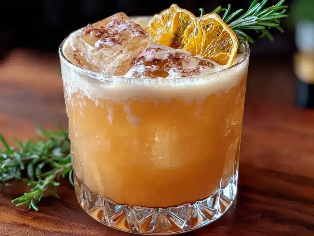maple bourbon whiskey sour - featured image