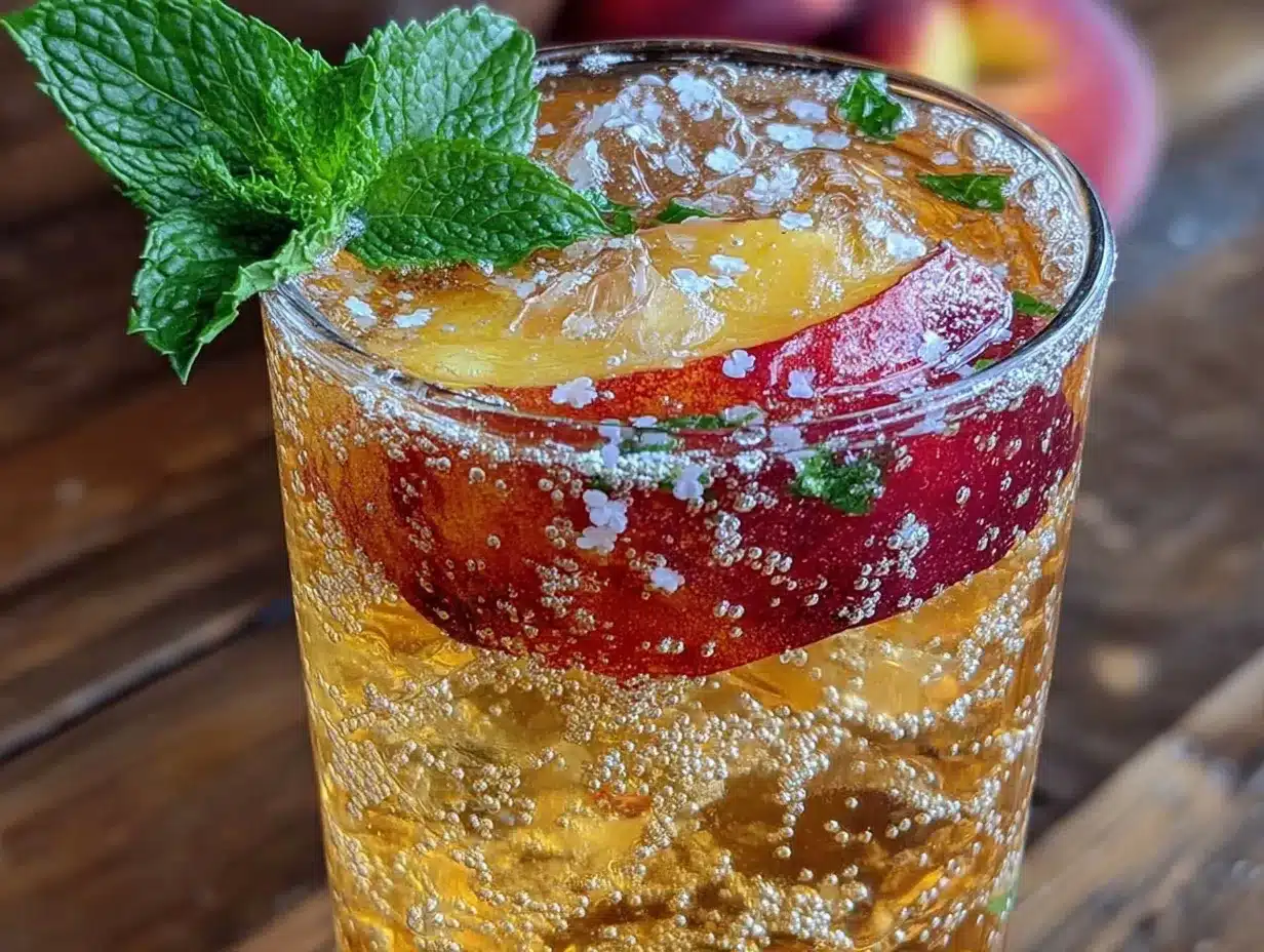 peach elderflower spritz preparation steps
