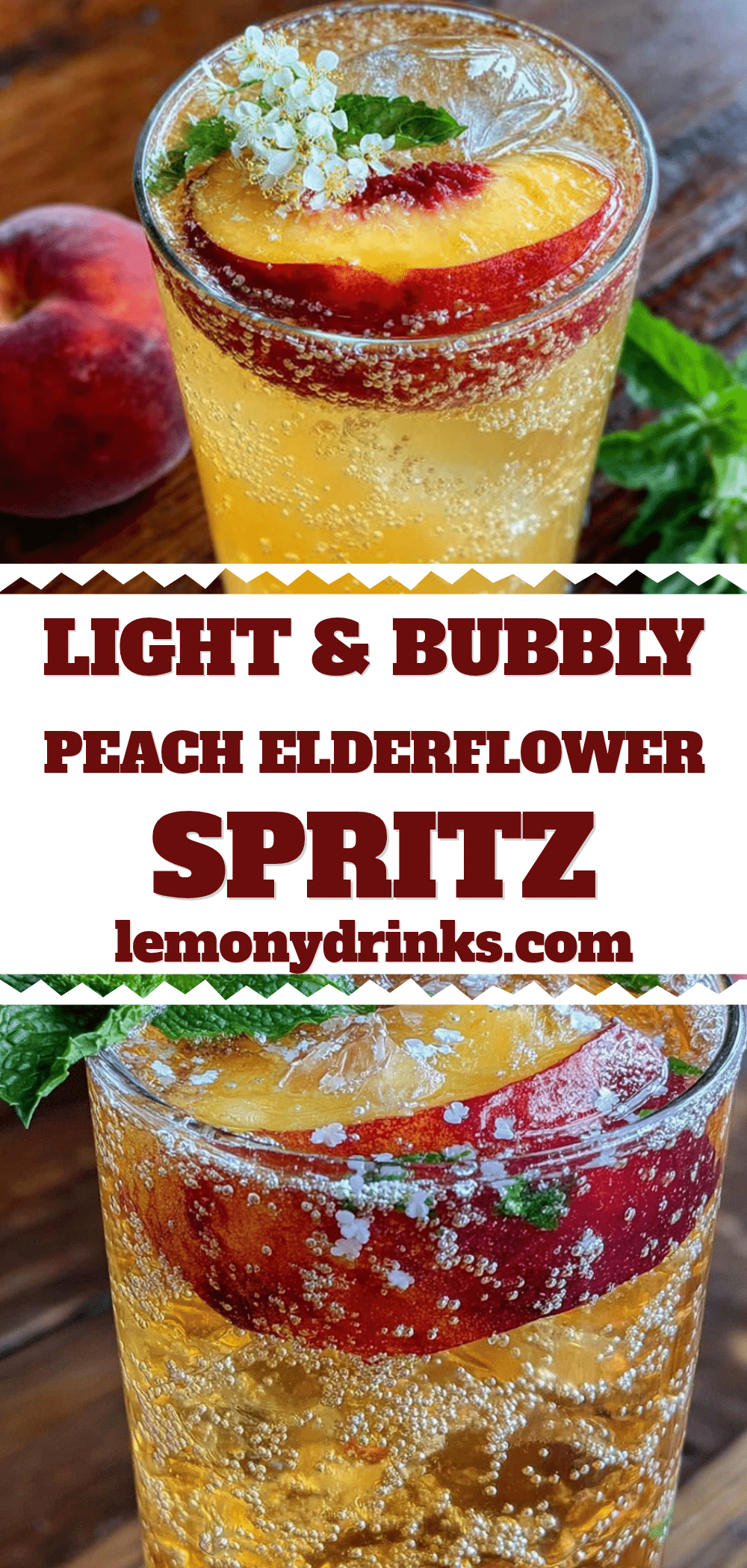 peach elderflower spritz recipe