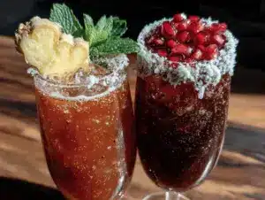 pomegranate ginger mocktail - featured image