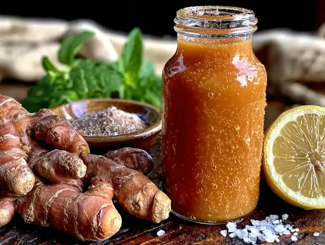quick ginger turmeric detox shot preparation steps