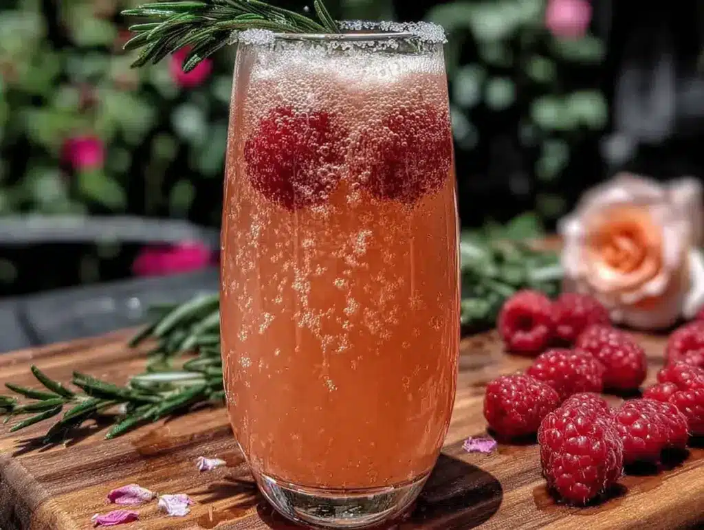 raspberry rose prosecco spritz - featured image