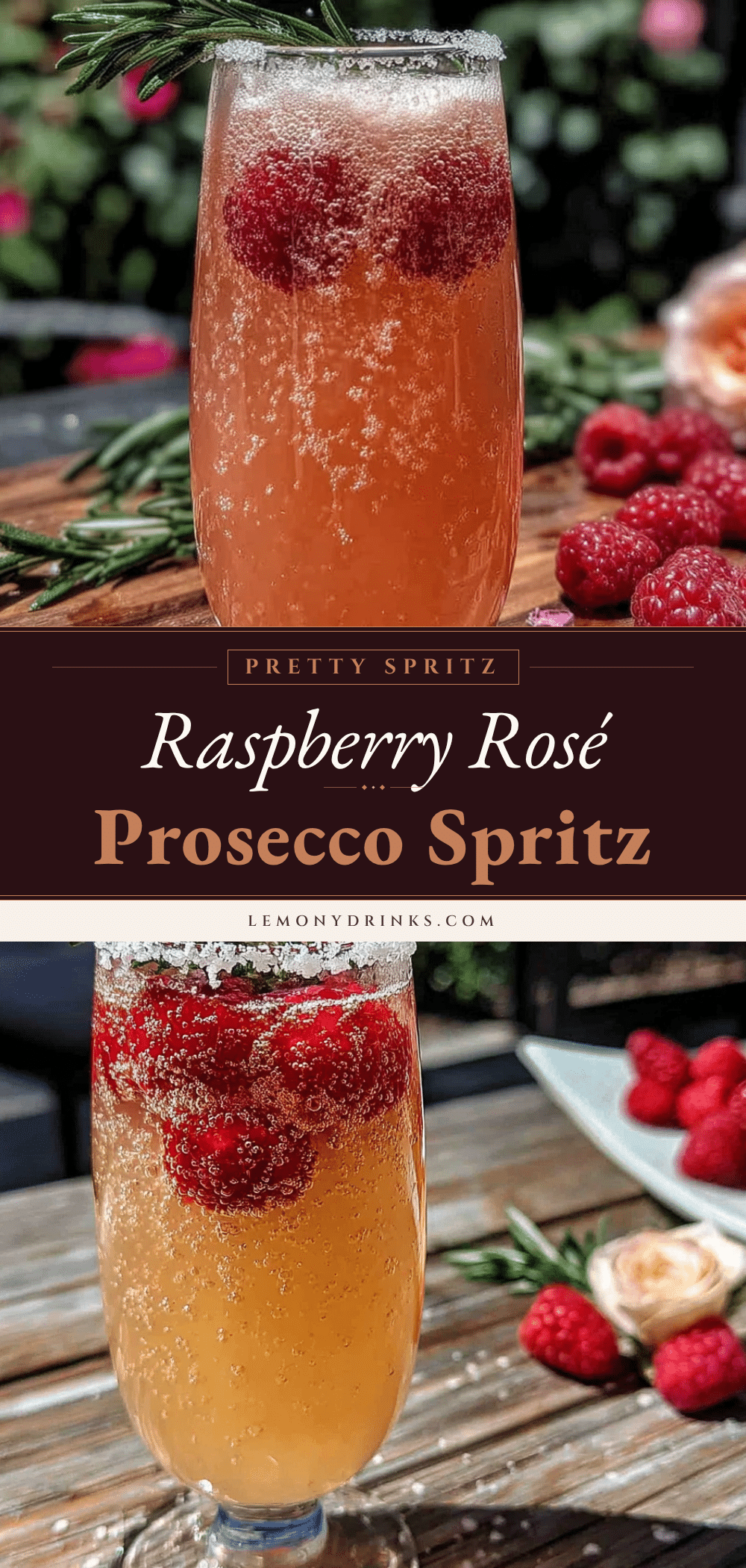 raspberry rose prosecco spritz recipe