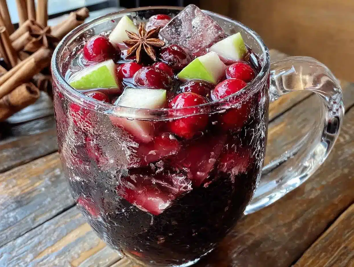 Spiced Cranberry Apple Cider Sangria preparation steps