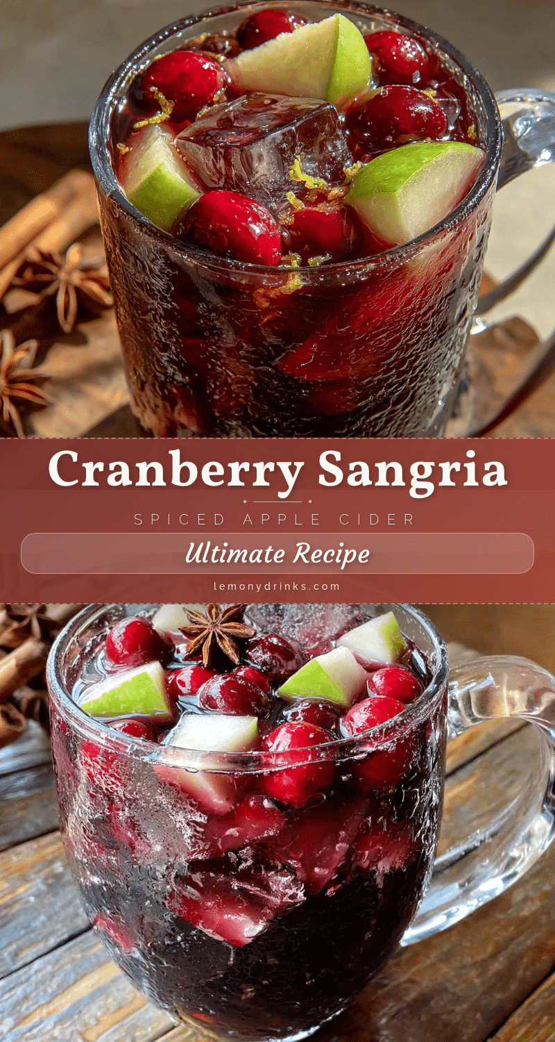 Spiced Cranberry Apple Cider Sangria recipe