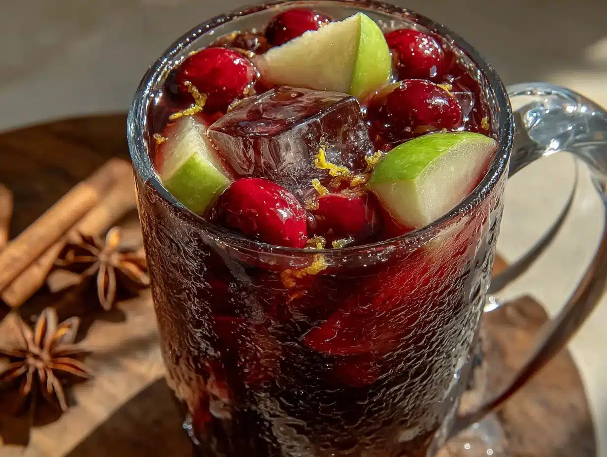 Spiced Cranberry Apple Cider Sangria - featured image
