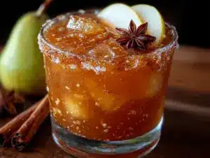spiced pear bourbon punch - featured image