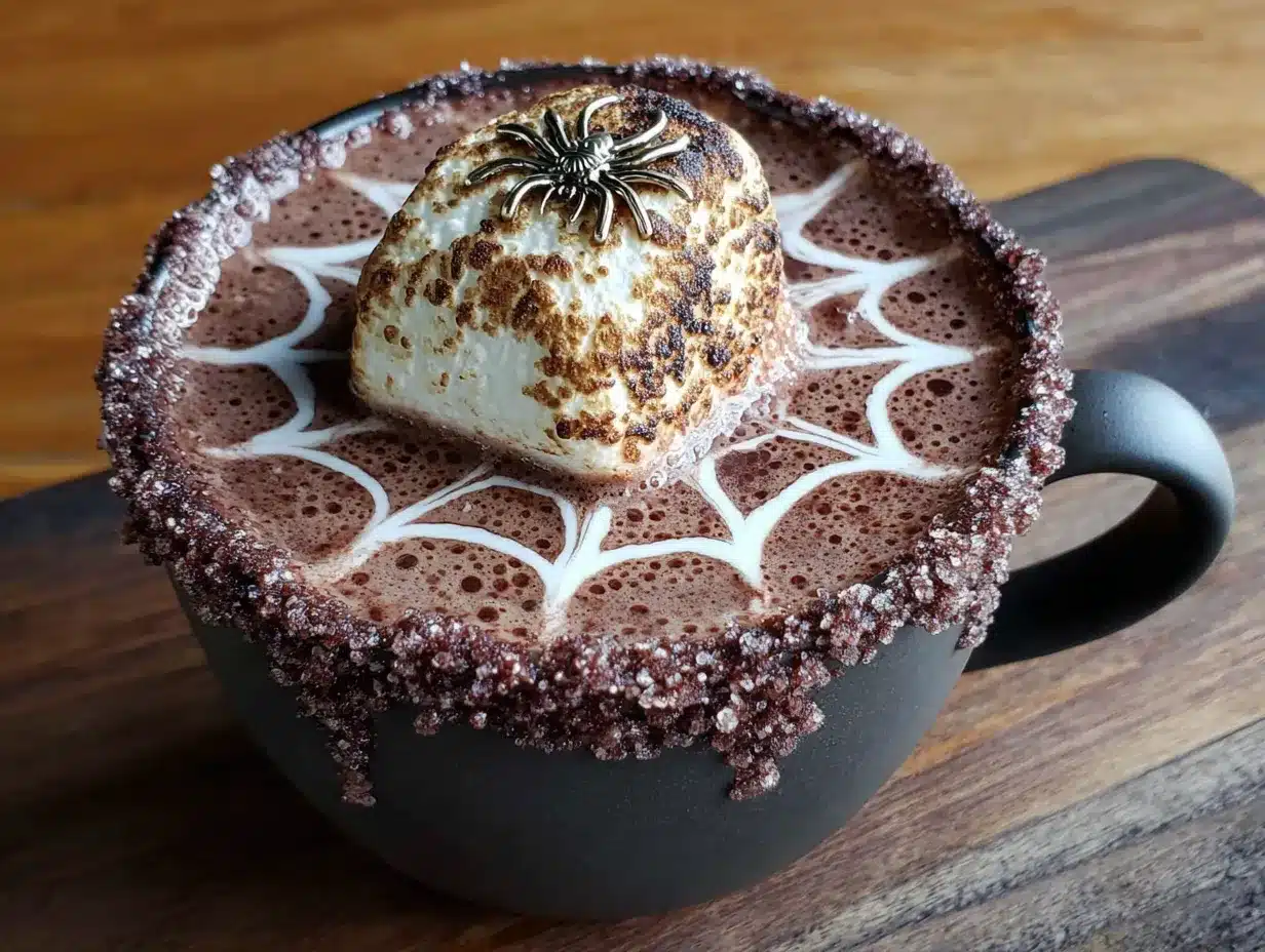 spiderweb mocha latte preparation steps
