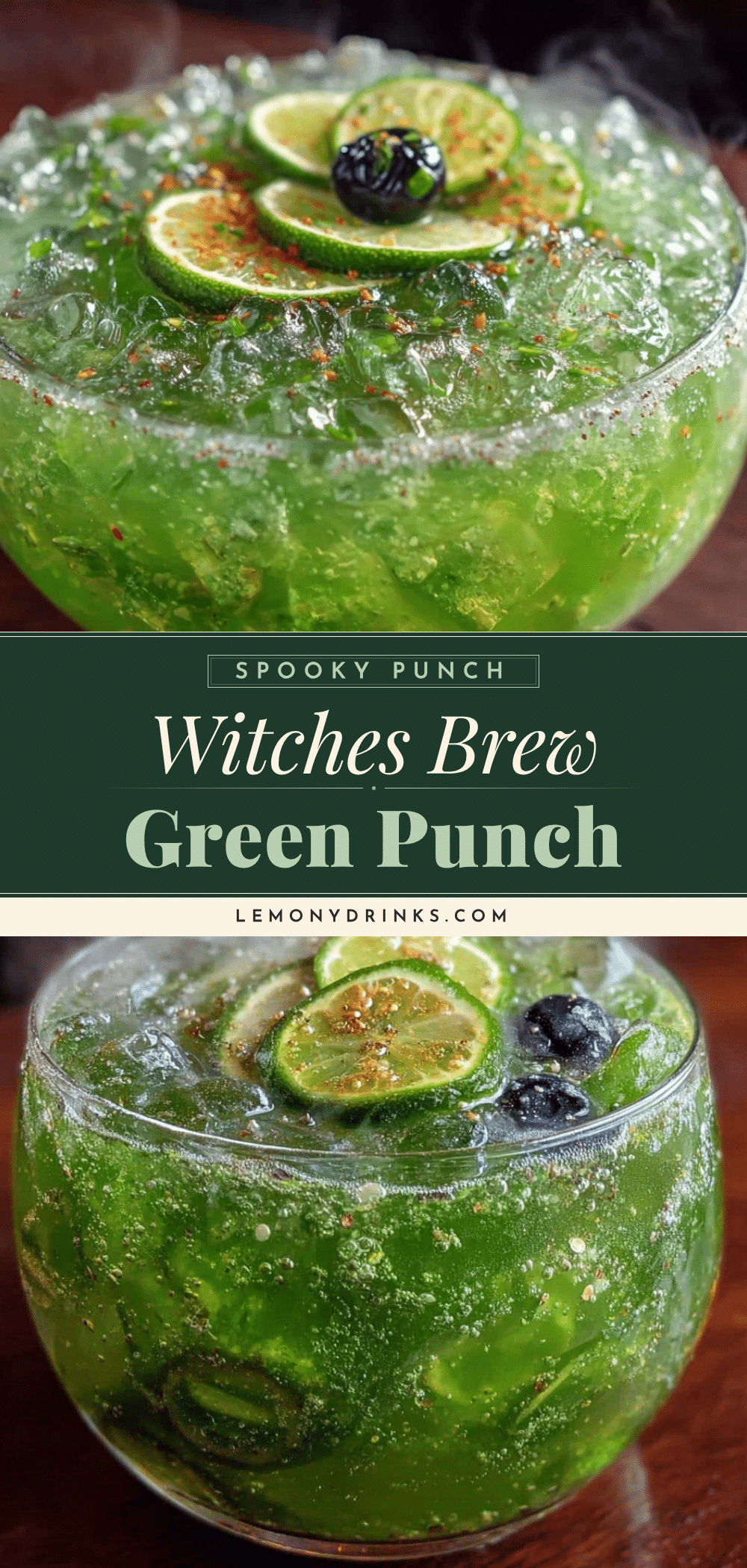 Spooky Witches Brew Green Punch recipe