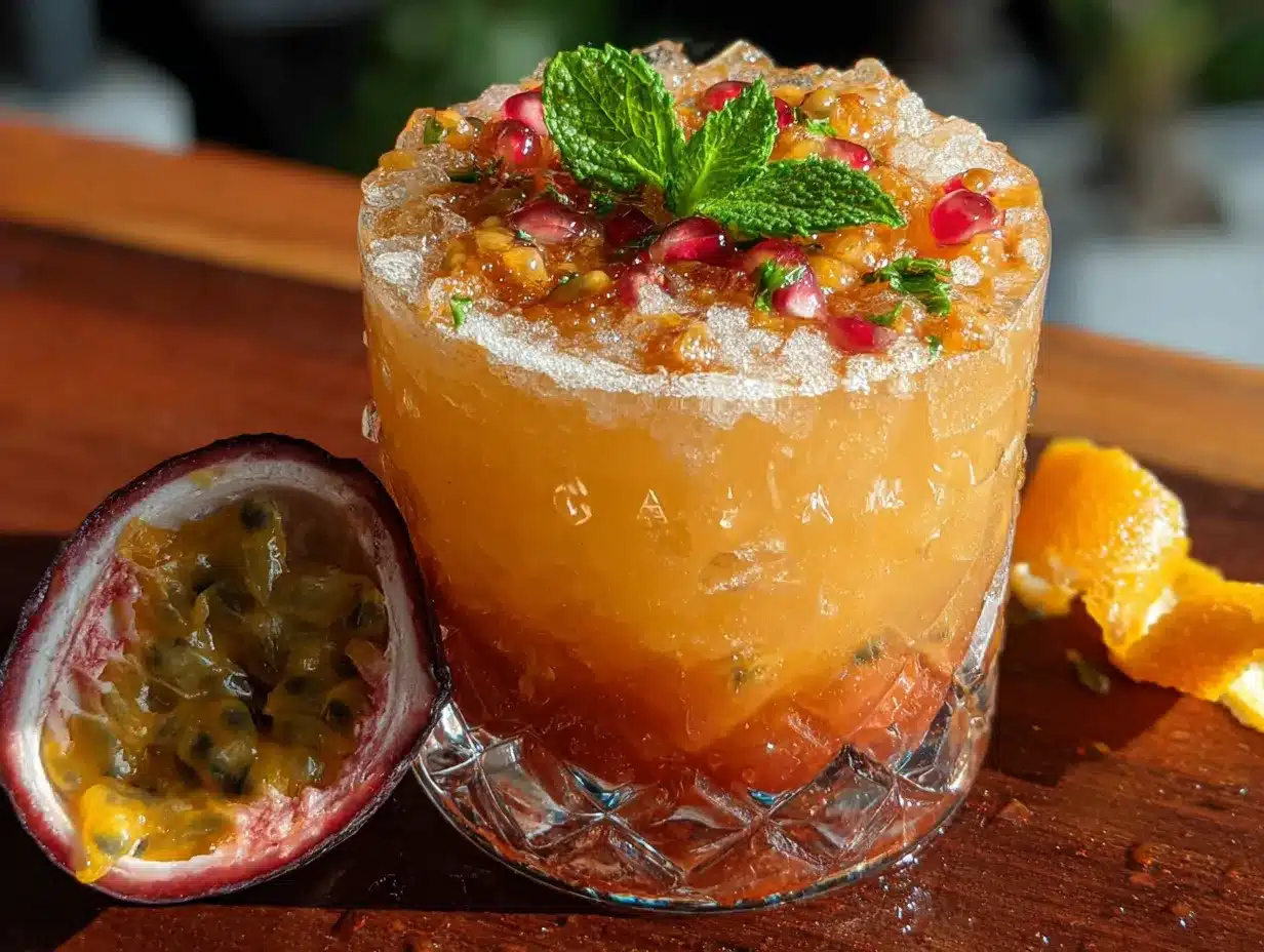 Tropical Passion Fruit Mai Tai preparation steps