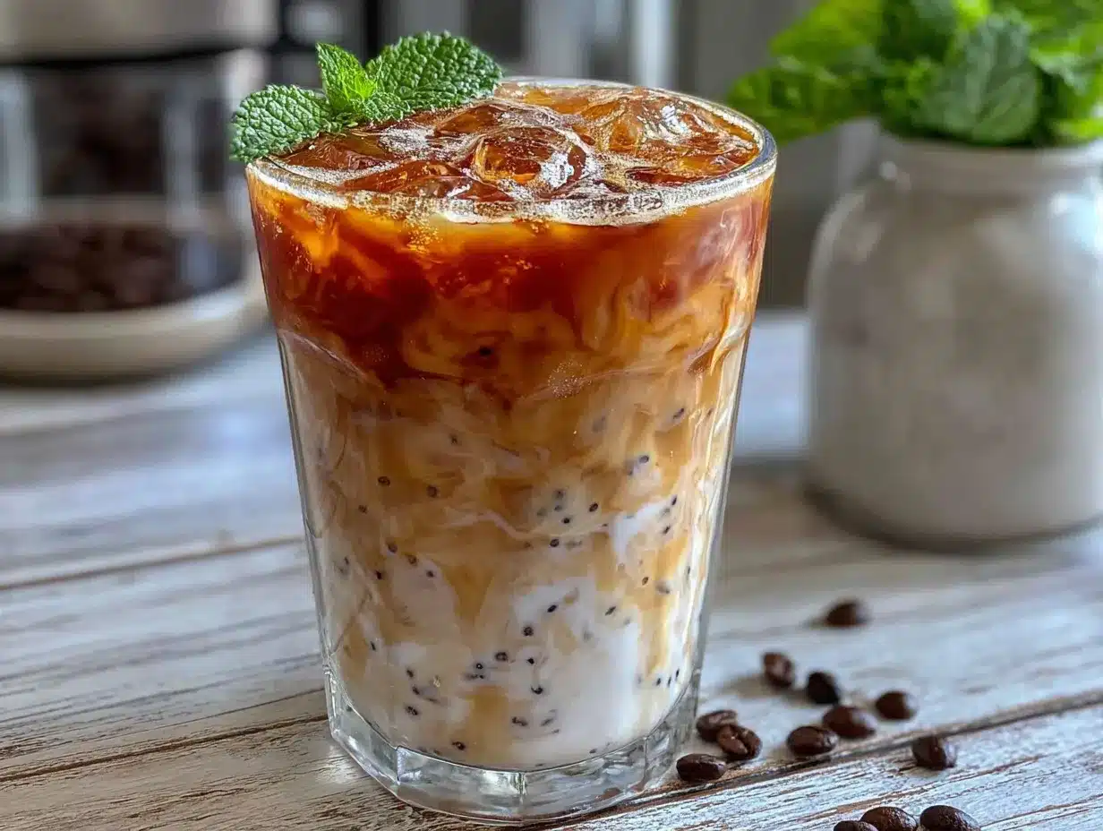 vanilla bean iced oat milk latte preparation steps