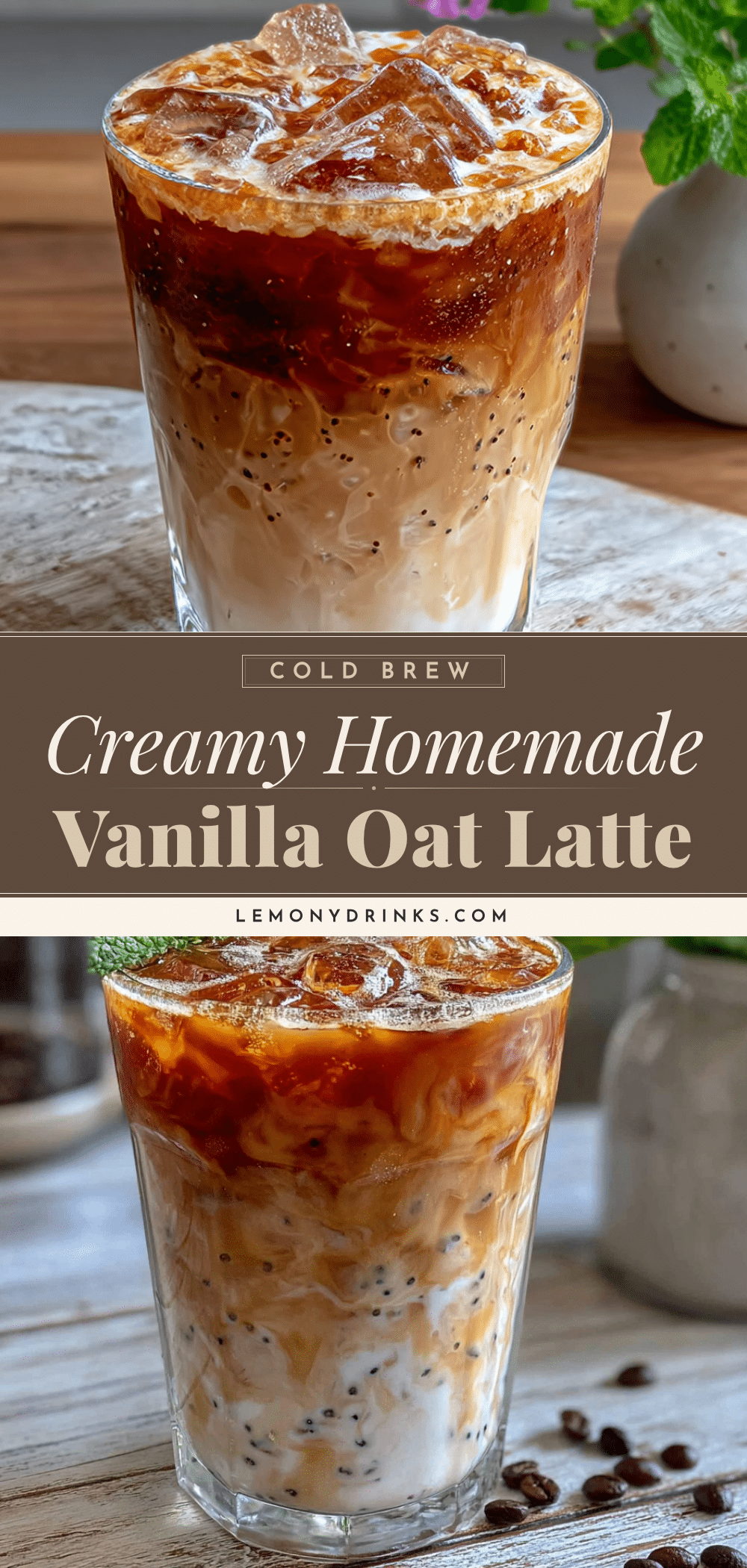 vanilla bean iced oat milk latte recipe