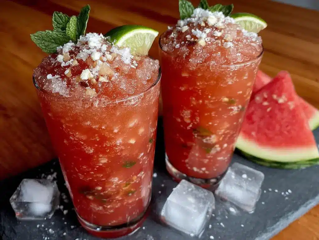 watermelon vodka slushies - featured image