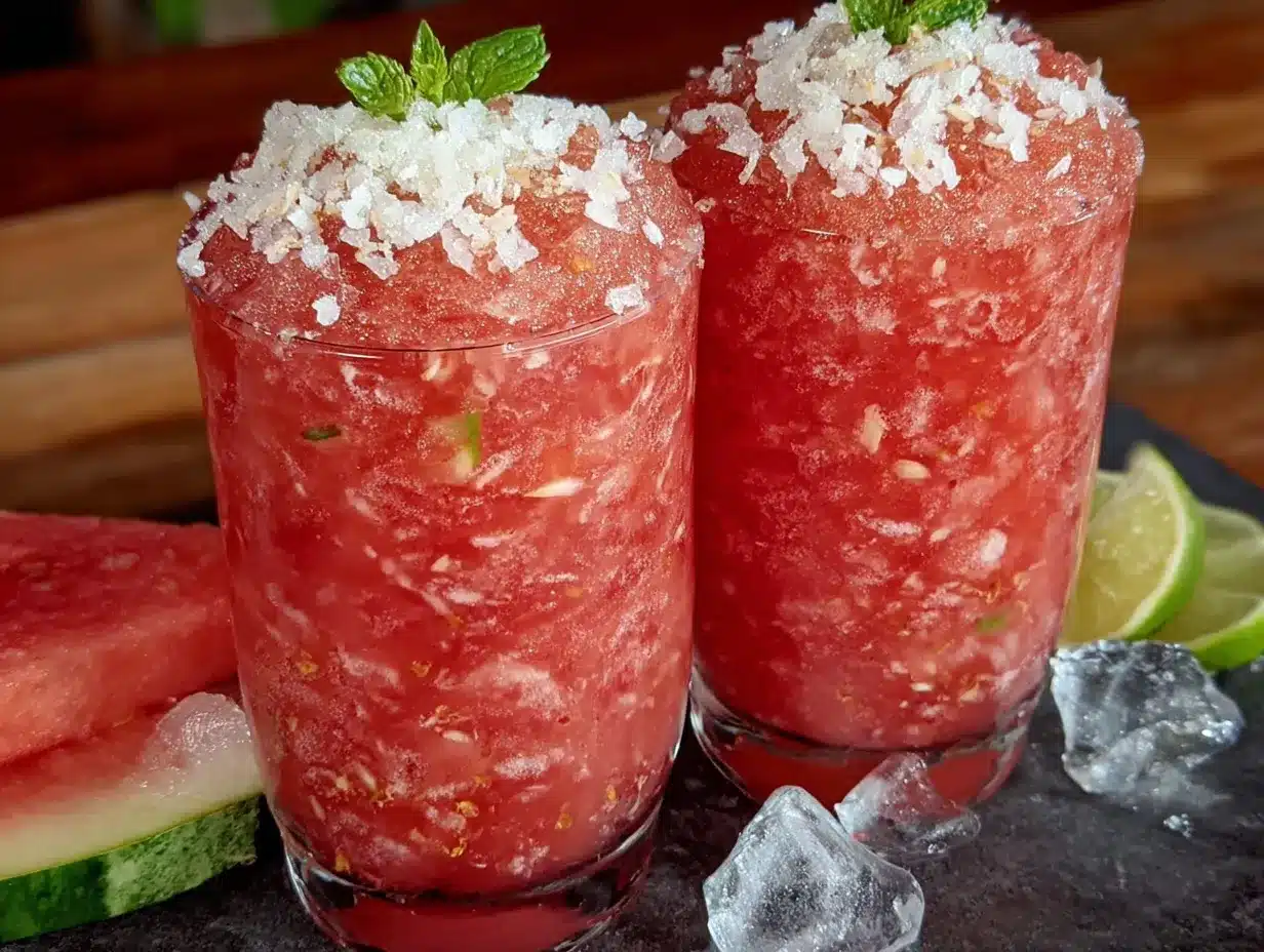 watermelon vodka slushies preparation steps